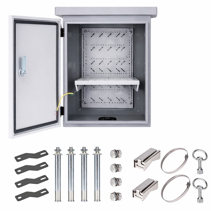 Carcasa electrica exterioara ventilata, NEMA ly-1.19, rezistenta la apa, otel, 80x80mm sau 92x92mm
