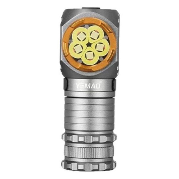 Челен фенер YM T355X 2000LM с 2 батерии и червена светлина