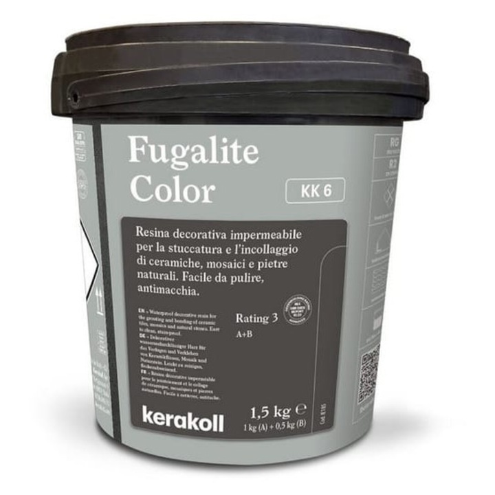 Chit de rosturi rasina Kerakoll Fugalite Color, KK6, 1.5kg, impermeabil, antibacterian, anti-pata si rezistenta chimica