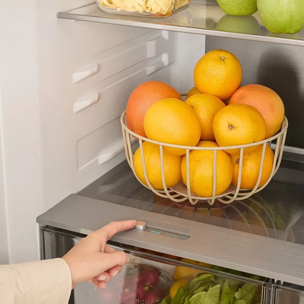 Frigider side by side No Frost CREATE, Studio, 503 litri, H 177 cm, congelator 186 litri, Tehnologie Inverter, temperatura reglabila, 3 rafturi din sticla, 6 compartimente pe usa, sistem Care, functie Multi Air Flow, finisaj sticla mata, negru