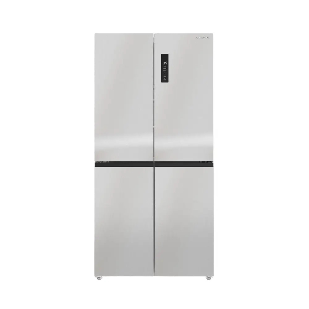 Frigider side by side No Frost CREATE, Studio, 503 litri, H 177 cm, congelator 186 litri, Tehnologie Inverter, temperatura reglabila, 3 rafturi din sticla, 6 compartimente pe usa, sistem Care, functie Multi Air Flow, inox