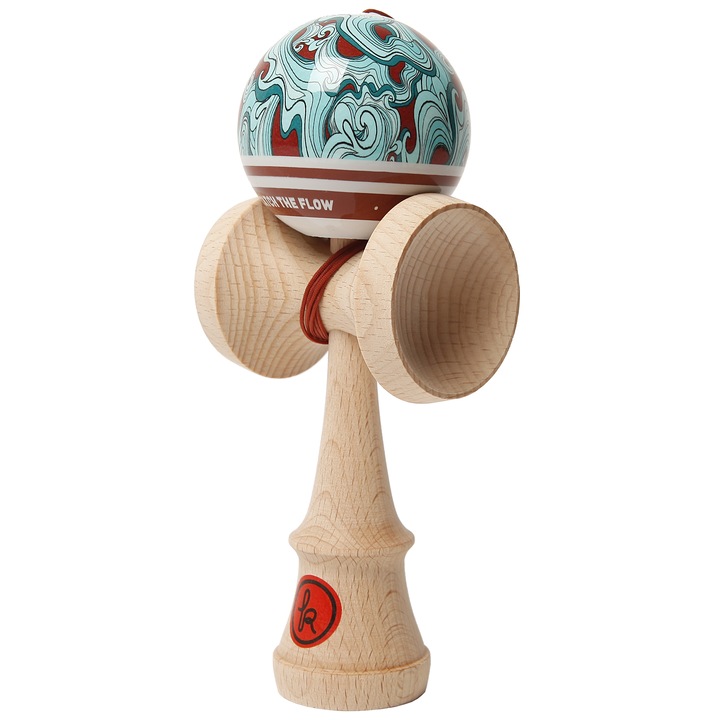 Kendama Europe Record Plus Bloody Ocean MC Profesionala – Match Clear, Plus Shape, Cupe Mari, Rulment Metalic, Lemn Fag