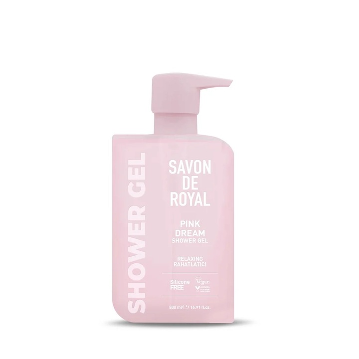 Savon de Royal Pink Dream tusfürdő, 500 ml, vegán, szilikonmentes, nőknek