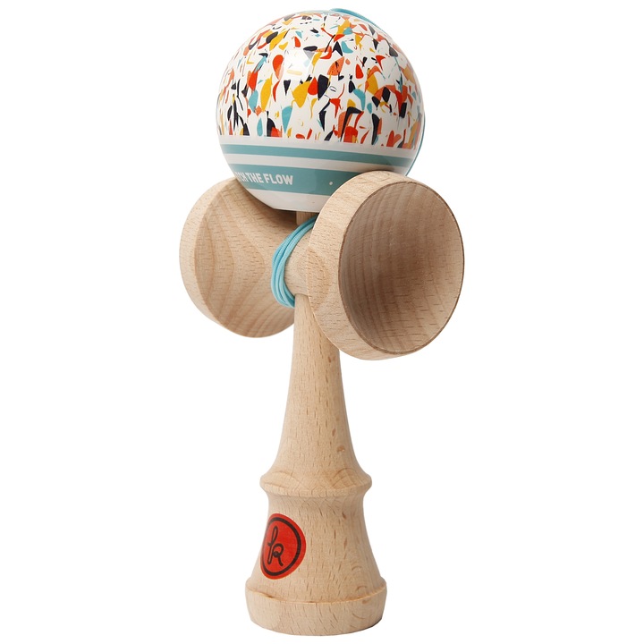 Kendama Europe Record Plus Splash MC Profesionala – Match Clear, Plus Shape, Cupe Mari, Rulment Metalic, Lemn Fag