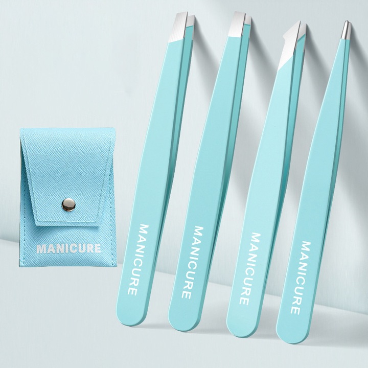 Pensete din inox SuooTci, set 4 bucati, albastru, 9.5 cm