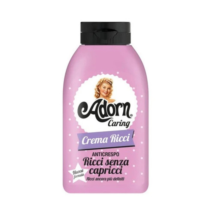 Adorn Anti-Frizz hajban maradó krém göndör hajra 200 ml, hidratálás, göndör fürtök definiálása