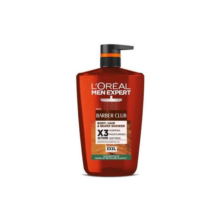 L'Oreal Men Eypert Barber Club Tusfürdő, 1 liter (test, haj, szakáll)