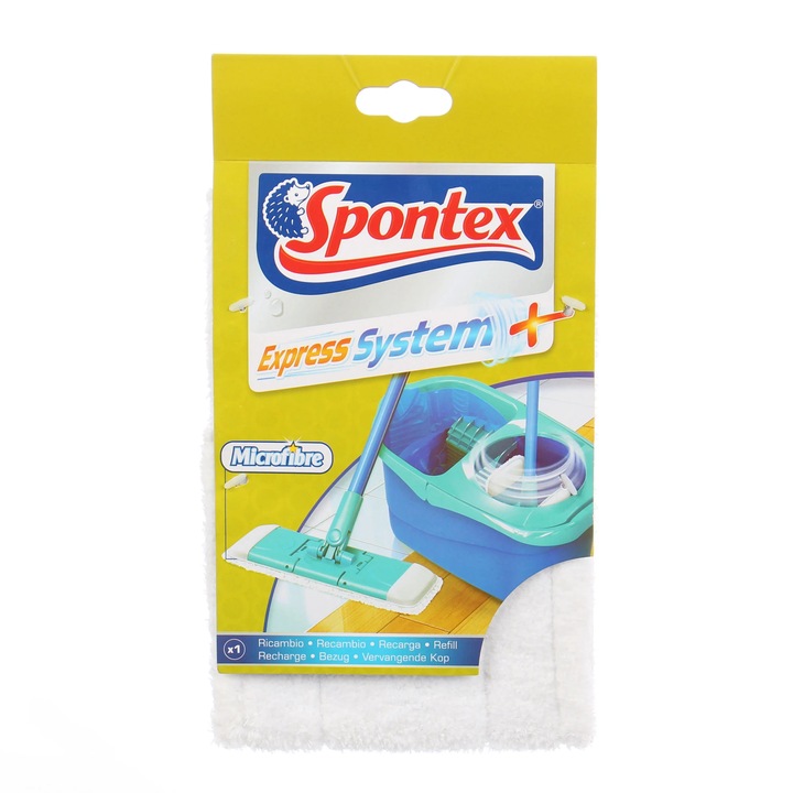 Rezerva mop plat microfibra Express System Spontex, 28 x 12 x 1.2 cm