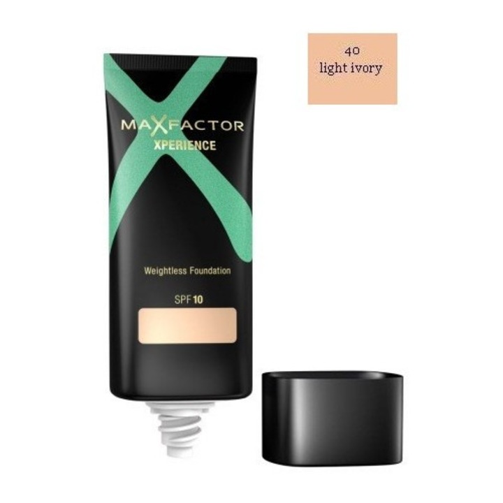 Fond de ten Max Factor Xperience 040 Light Ivory, beztamos, non-comedogenic, 30ml