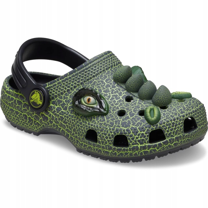 Crocs, Gyermek papucs Croslite habból, Classic Kids I'm Scary Dino 211372 Clog, Zöld, Zöld