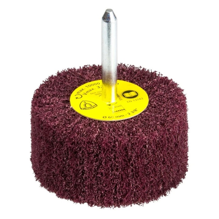 Perie abraziva, cu tija, pentru inox / metale, Klingspor NFS 600, 80 x 50 x 6 mm, granulatie 120