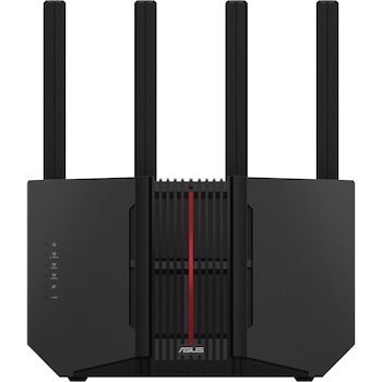 Router Gaming Wireless ASUS RT-BE92U, BE9700, Tri-Band, Quad-Core 2.0GHz CPU, 256MB/1GB Flash/RAM, 4K-QAM, MLO, 10G WAN/LAN port, AiProtection Pro, Adaptive QoS, VPN Fusion, Instant Guard, IPTV, OFDMA, MU-MIMO, UTF-8 SSID, Port forwarding, AiMesh
