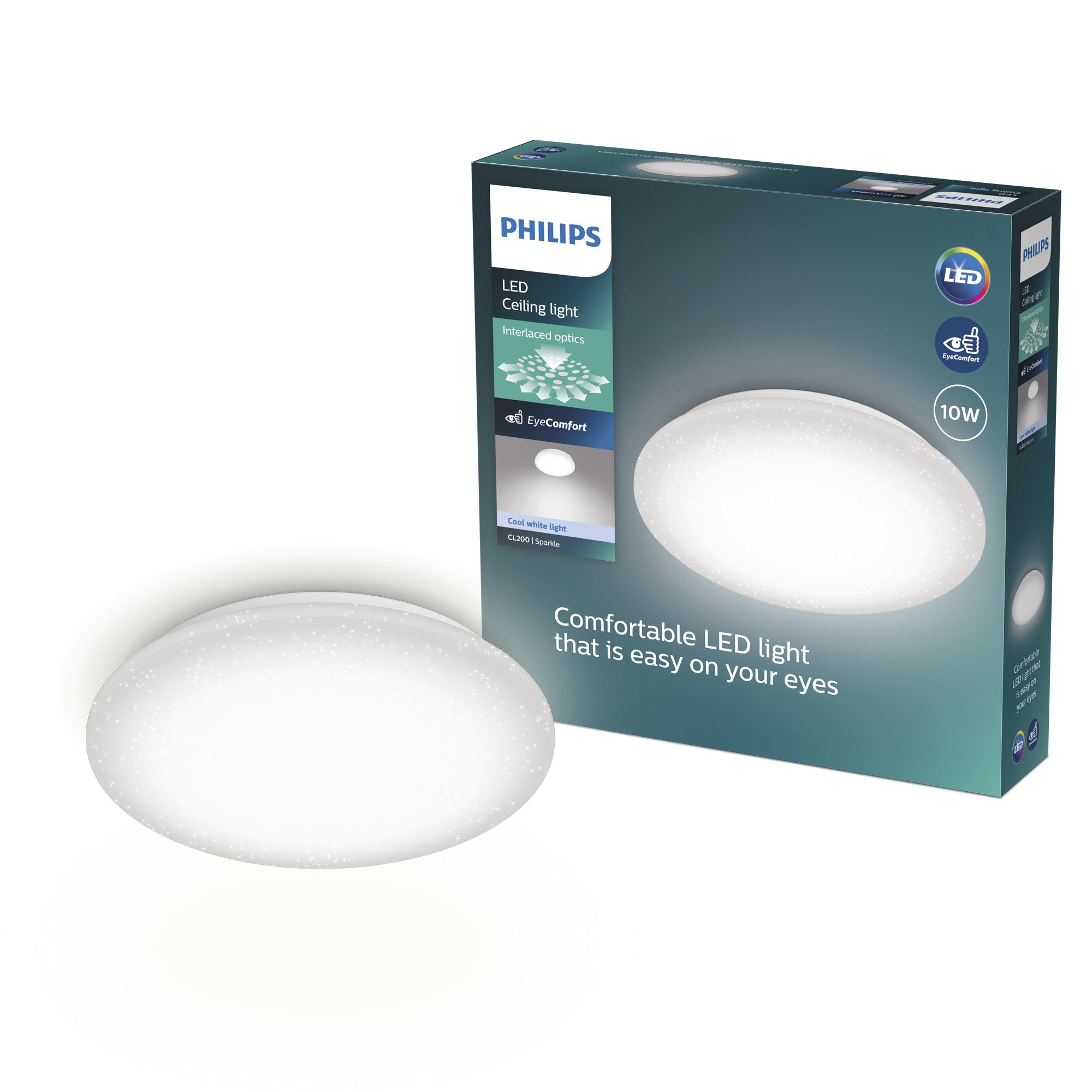 Plafoniera LED Philips CL200 EC RD, 10 W, 4000 K, 240 V, IP20, 1100 lm, 24 cm diametru ,Alb