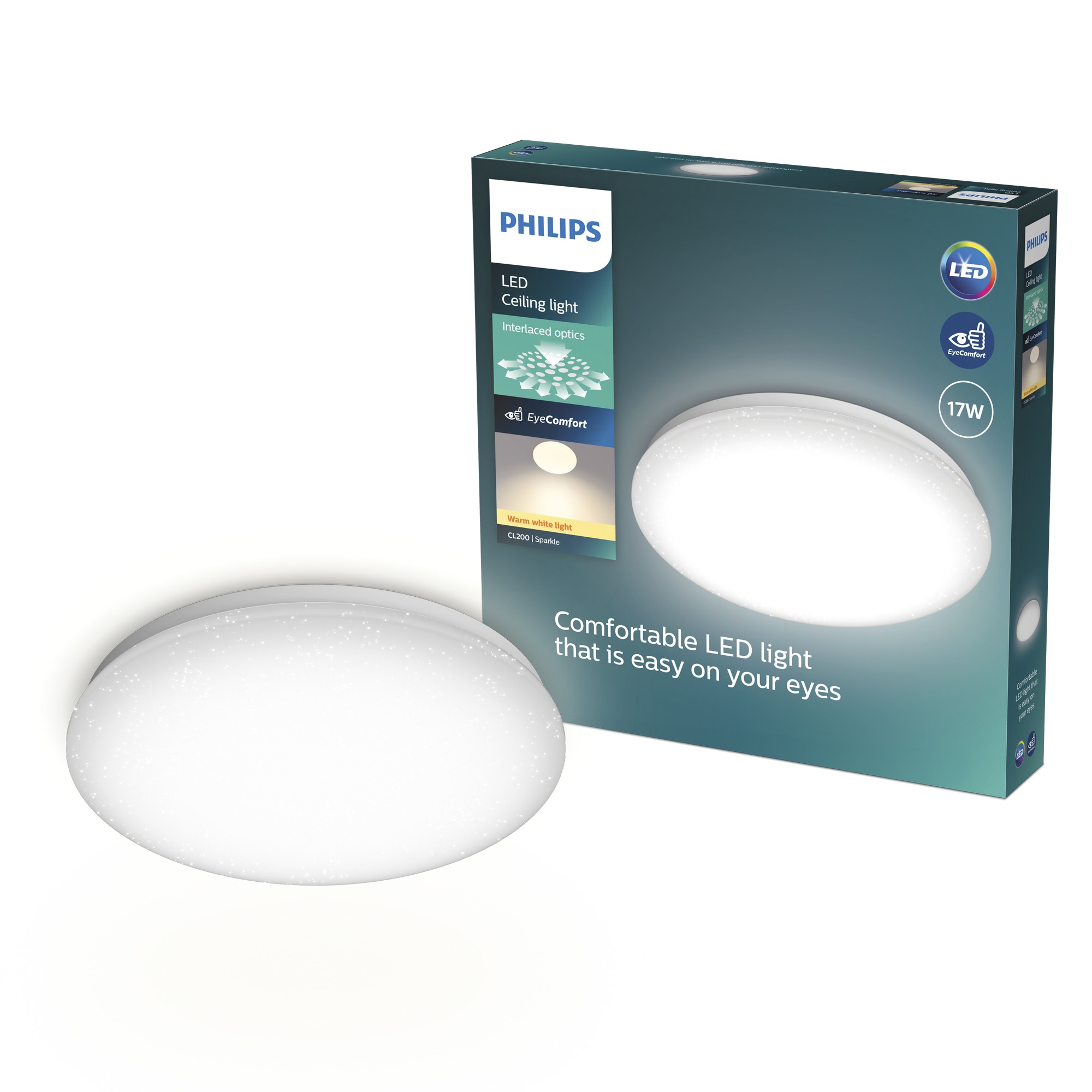 Plafoniera LED Philips CL200 EC RD, 17 W, 2700 K, 240 V, IP20, 1700 lm, 32 cm diametru, Alb