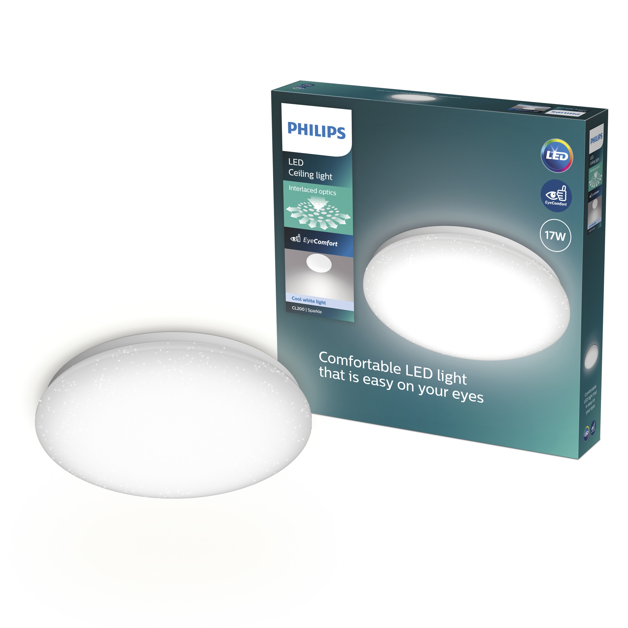Plafoniera LED Philips CL200 EC RD, 17 W, 4000 K, 240 V, IP20, 1900 lm, 32 cm diametru, Alb