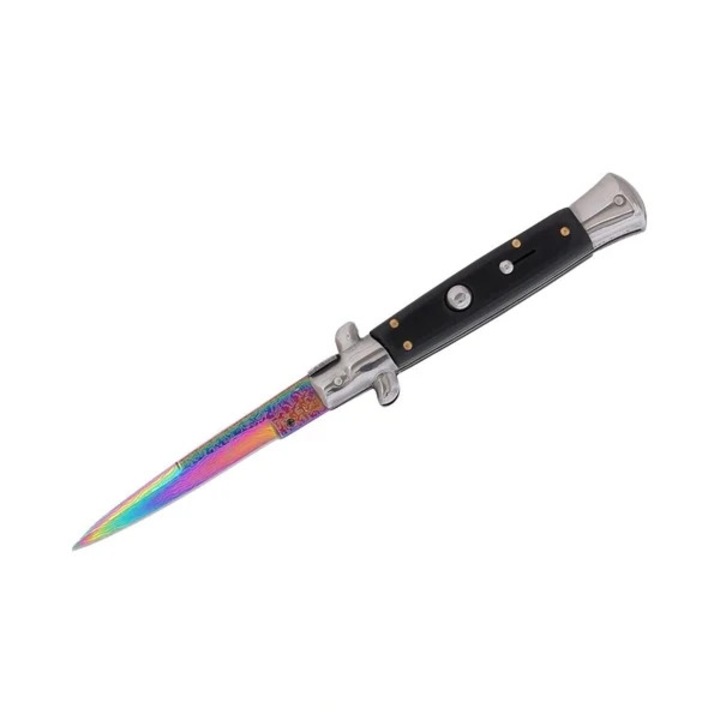 Set doua bricege cu arc, DEPOX®, design italian clasic, 22 cm, multicolor/negru