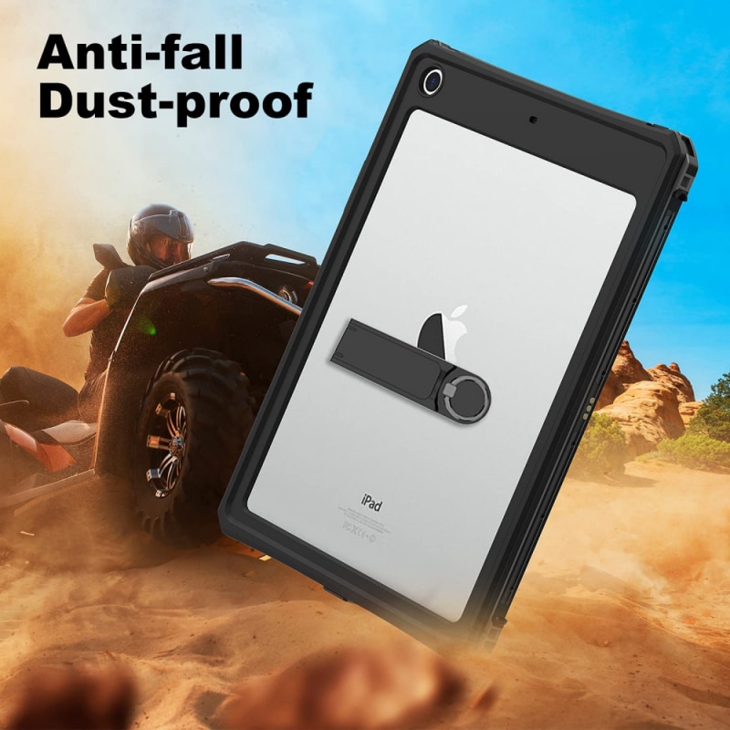 Husa Sigloo, pentru tableta Apple Ipad gen 9/8/7, 10.2", Hybrid 3in1, 360 °protectie, Stand, Waterproof, Negru