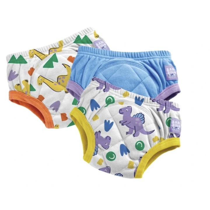 Chilotei de antrenament refolosibili, Bambino Mio, Set 3 buc, 3-4 ani, impermeabili, bumbac