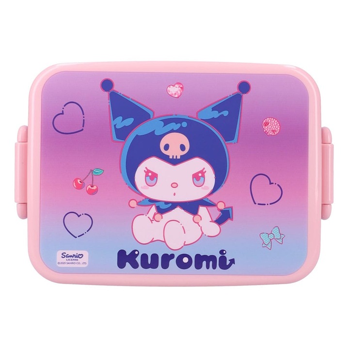 Cutie alimentara Sanrio Kuromi, set, multicolor, 20x10x10cm