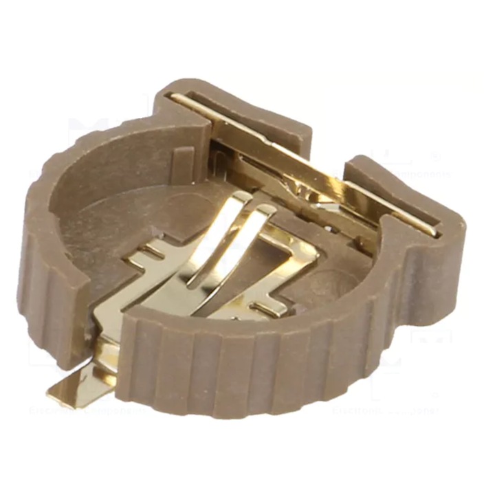 Кутия за батерия, BR1220 / CR1220, 1 слот за батерия, хоризонтален монтаж