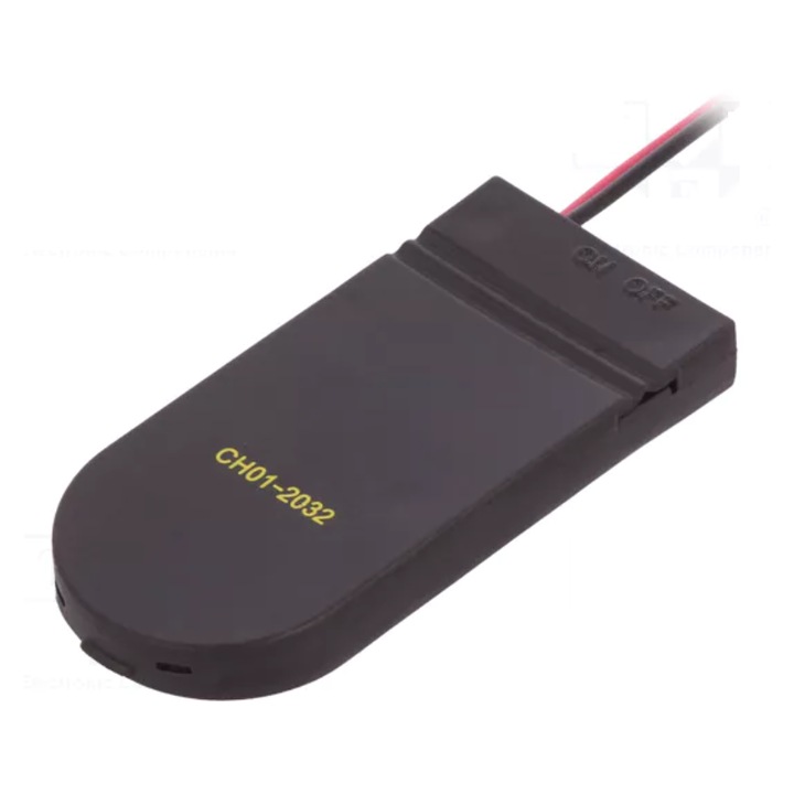 Carcasa cu capac pentru baterie, 2032 / BR2032 / CR2032, locas 2 baterii