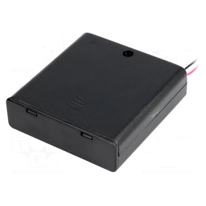 Carcasa cu capac pentru baterie, AA / R6, slot 4 baterii