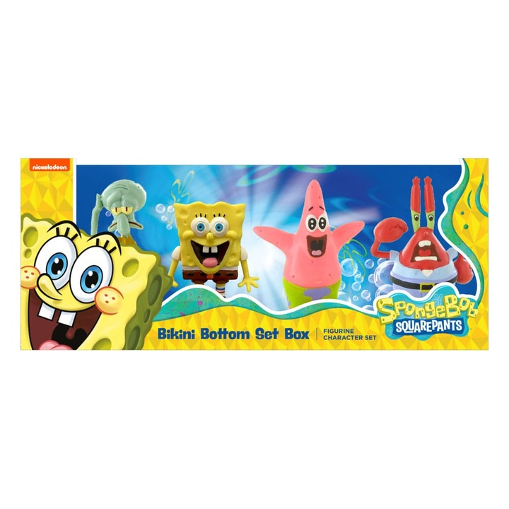 Set Mini Figurine SpongeBob, 4 Figuri, Multicolor