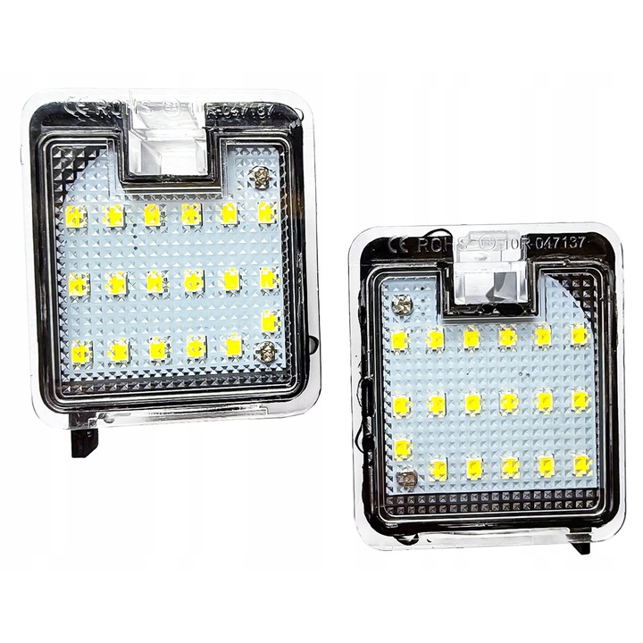 Комплект 2 LED лампи за огледало Ford, 18 SMD диода, студено бяло, 5,0 см x 4,0 см, LEDprojektor