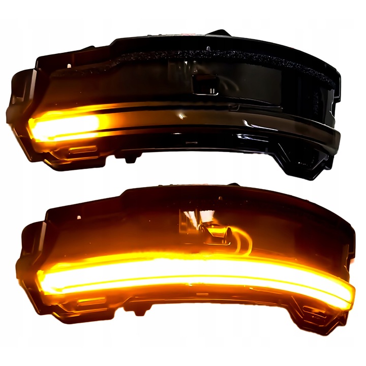 Комплект от 2 LED индикатора за огледала Land Rover, динамични, опушени, 19,5x6 см