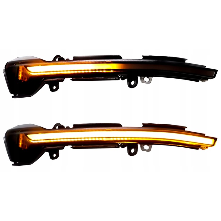 Set 2x Indicatori LED Dinamici pentru Oglinzi Seat Arona, Ibiza, Leon, 24x5cm, Klosz Dymiony