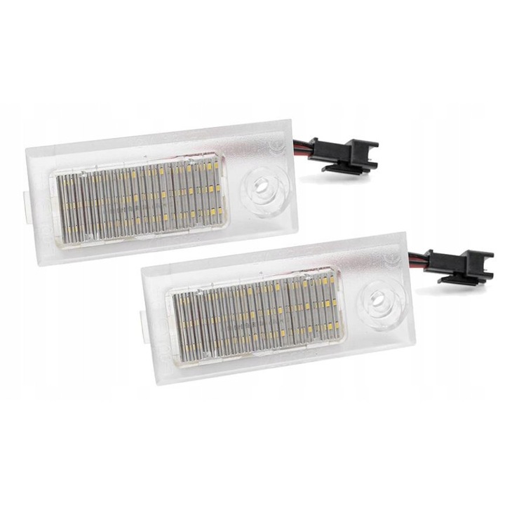 2 db LED-es rendszámtábla világítás készlet, LEDprojektor, 18 dióda, fehér, 6,7x2,9cm, Audi A6 C5 szedán A4 B5 Avant facelifthez