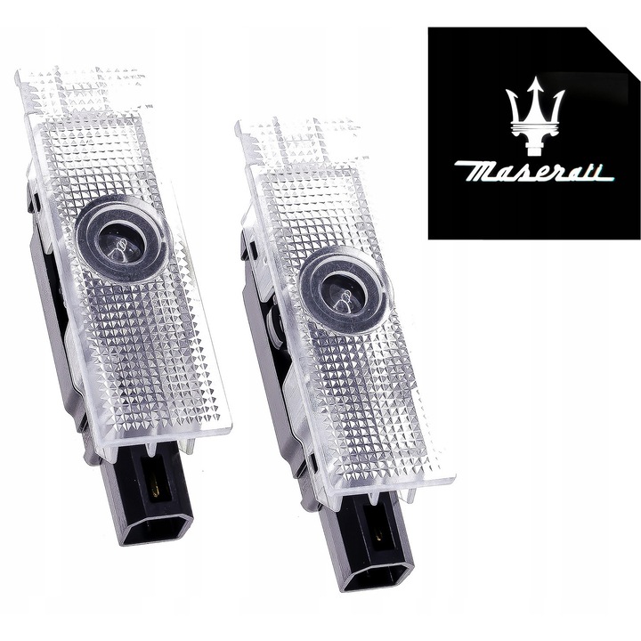 LED проектори за лого Premium комплект 2 бр., за Maserati Ghibli, Levante, Quattroporte, Grecale, HD+, 14W, 12V