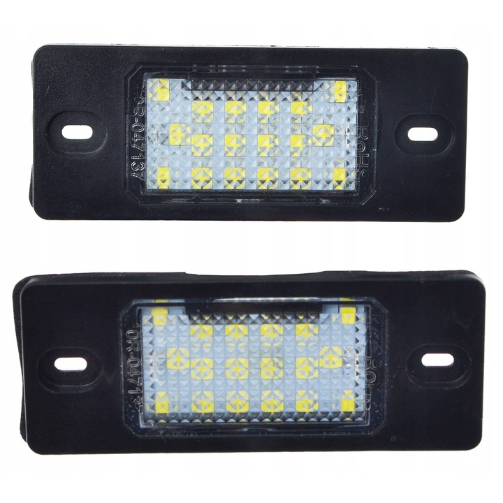 Set 2 becuri LED pentru iluminarea placutei de inmatriculare, LEDprojektor, 18 diode, 7,9cm x 3,1cm, alb rece
