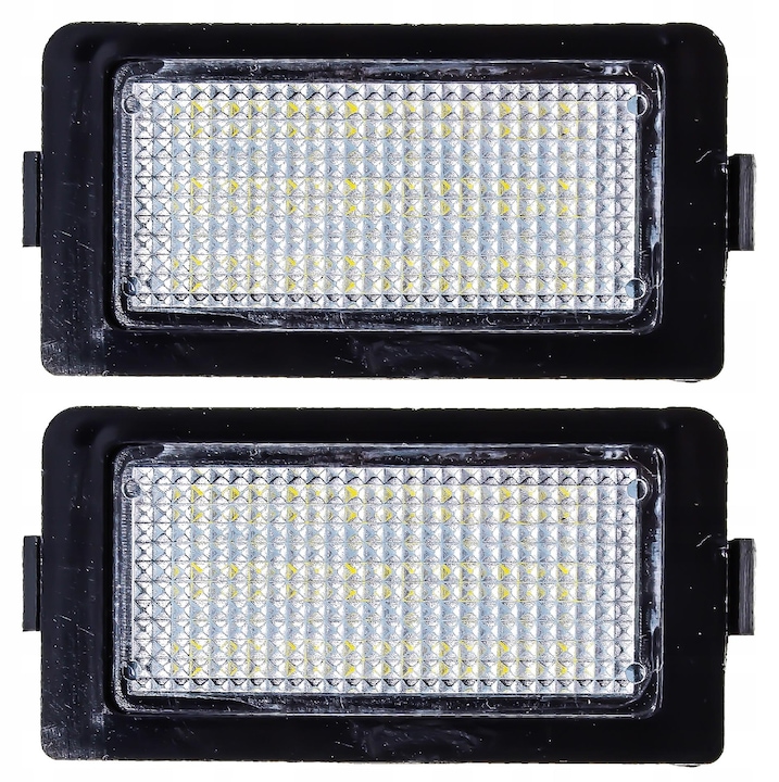 Set 2 becuri LED pentru iluminarea placii de inmatriculare, LEDprojektor, 24 LED-uri, 7,0cm x 3,6cm, alb receBMW Seria 7 E38 94-01