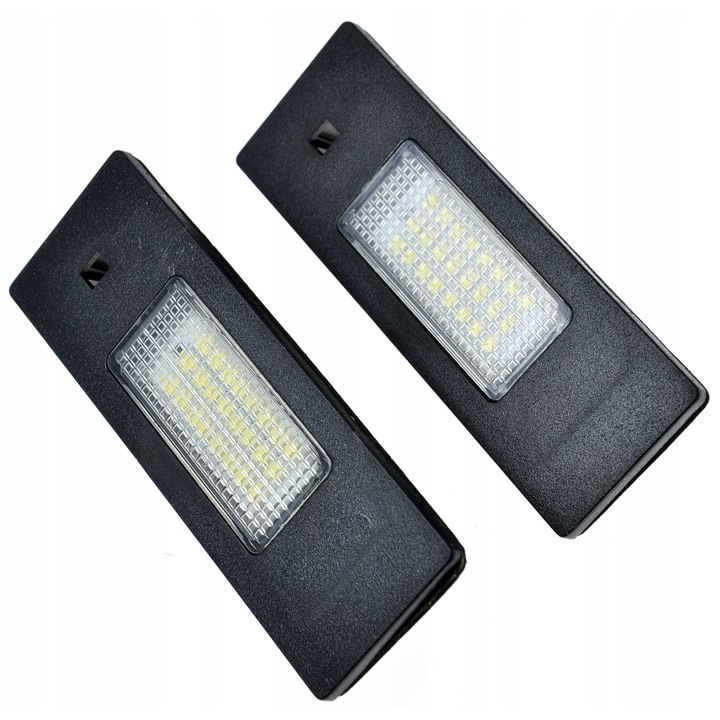 Комплект 2 LED лампи за приятно осветление на регистрационния номер, LED проектор, 24 диода, 10,3x3,5см, студено бяло