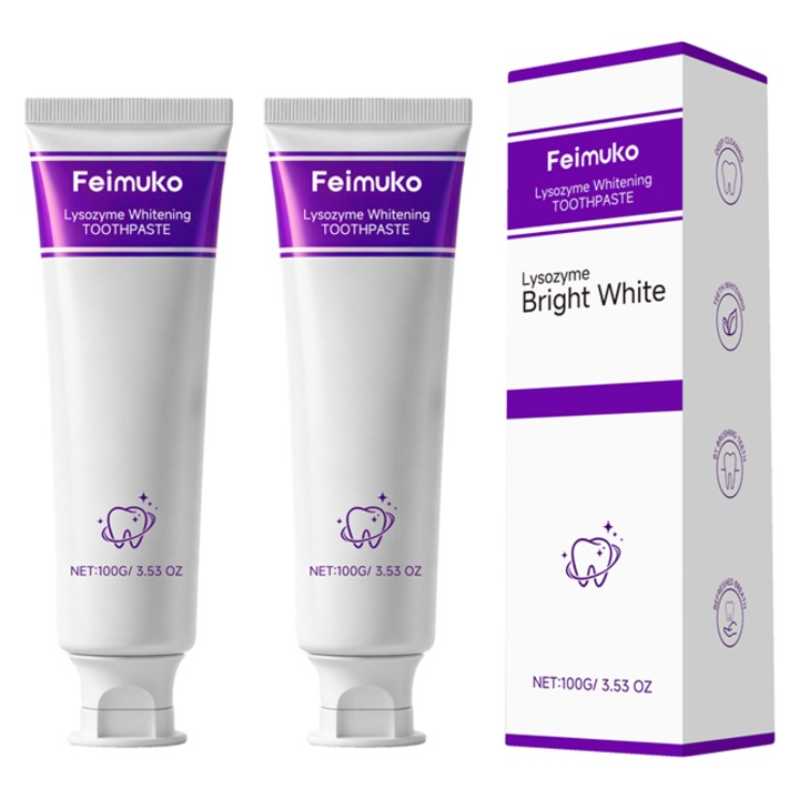 Fogkrém a mindennapi fogápoláshoz, tiszta, friss és ragyogó fogakat hagyva maga után. 100g, 2 tubus