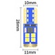 LED крушка W5W T10 12xSMD 3030 CAN-BUS бяла 12V 11x28mm