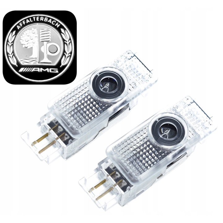 Комплект от 2 LED проектора с лого Mercedes-Benz AMG, 2 броя, HD, 14W, 12V, LEDпроектор