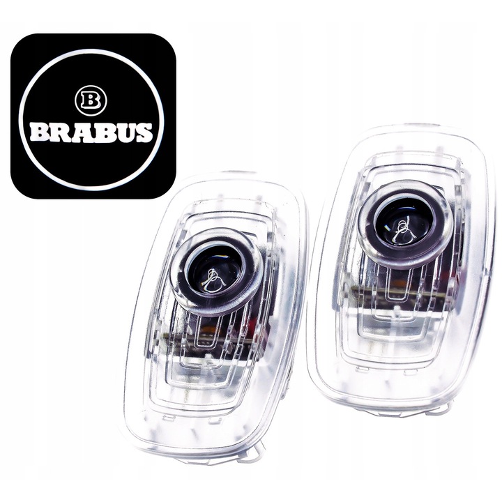 Комплект 2 LED Проектора за Лого за Mercedes-Benz, HD, 14W, 12V, Цвят: Многоцветен