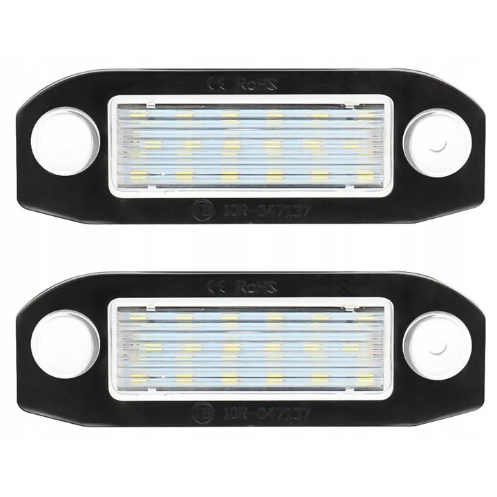 Set 2 lampi LED pentru iluminarea placutei de inmatriculare, LEDprojektor, 18 diode, alb rece, 7,8x2,6cm