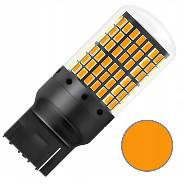 Becuri LED WY21W T20 144 SMD, pomarancie, set 2 bucati