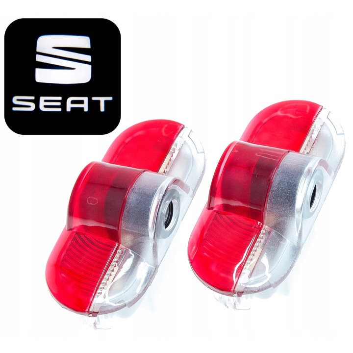 Proiectoare LED pentru logo SEAT, LEDprojektor, set 2 bucati, HD, 14W, 12V, montaj simplu