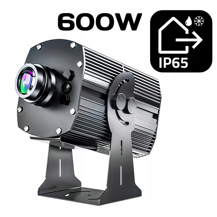 LED прожектор, LED прожектор, 600 W, черен, водоустойчив