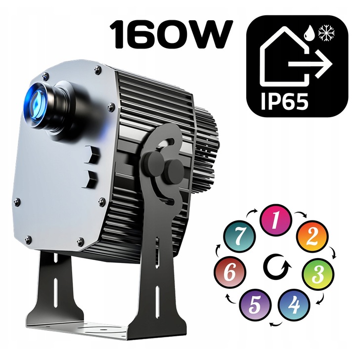 LED прожектор, LEDprojektor, 160W, IP65, черен