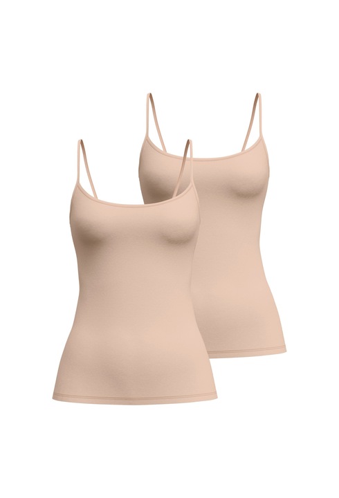 CALIDA, Top slim fit cu bretele inguste, Bej