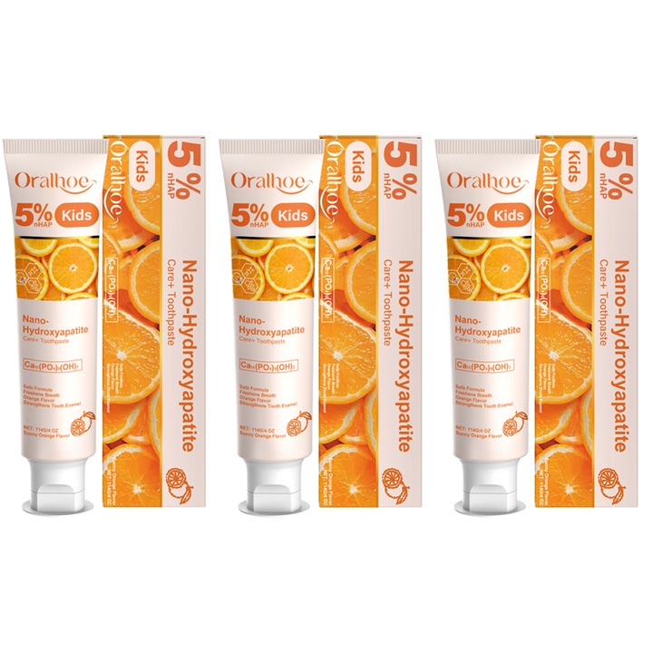 Gyermek fogkrém édes narancs ízzel, 114g x 3 darab