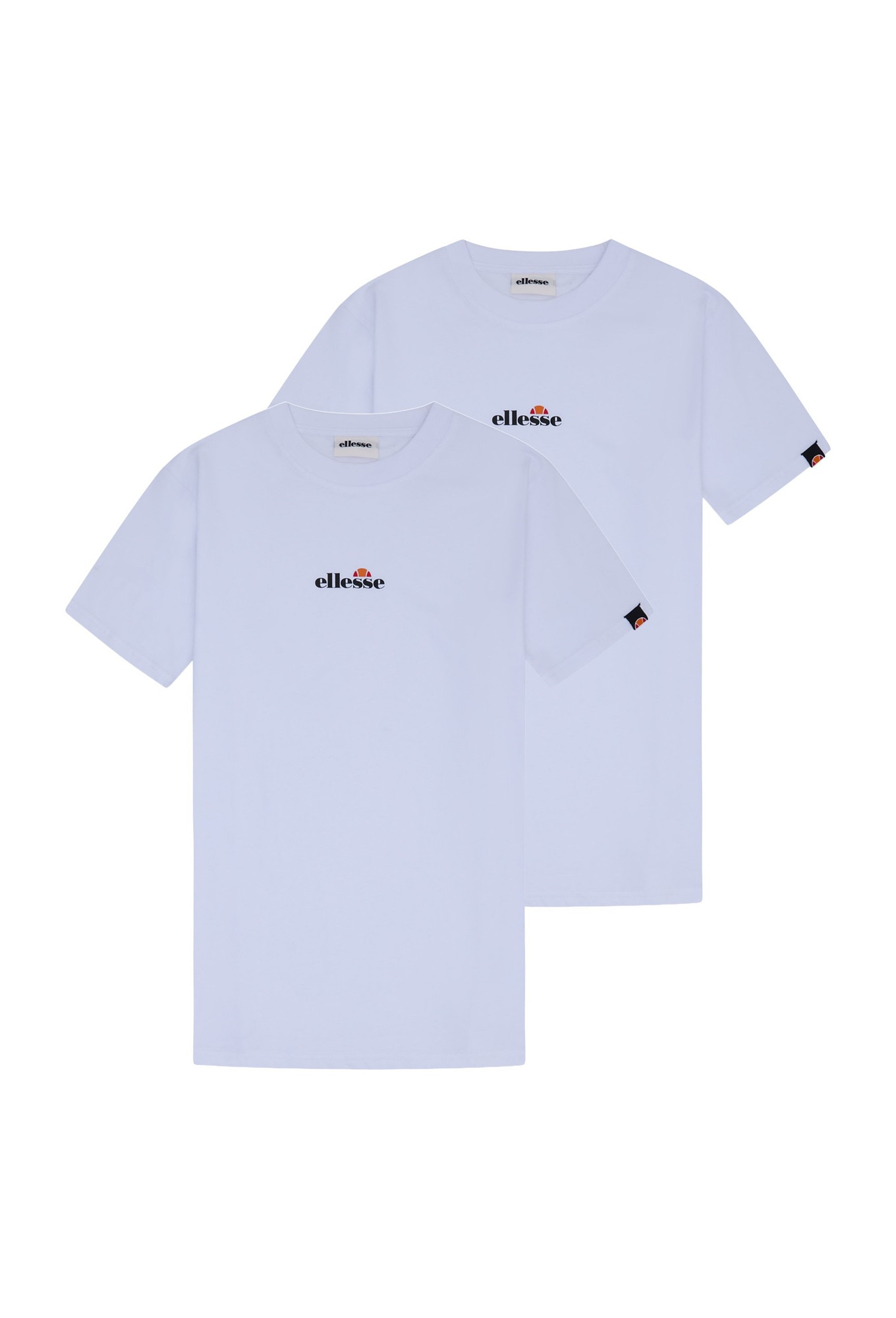 ELLESSE, Set de tricouri din bumbac Ollio - 2 piese, Alb, XL
