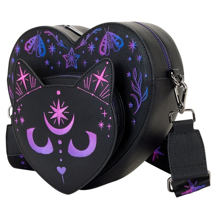 Neon Macska Crossbody Táska, Loungefly, többszínű, 30x45cm