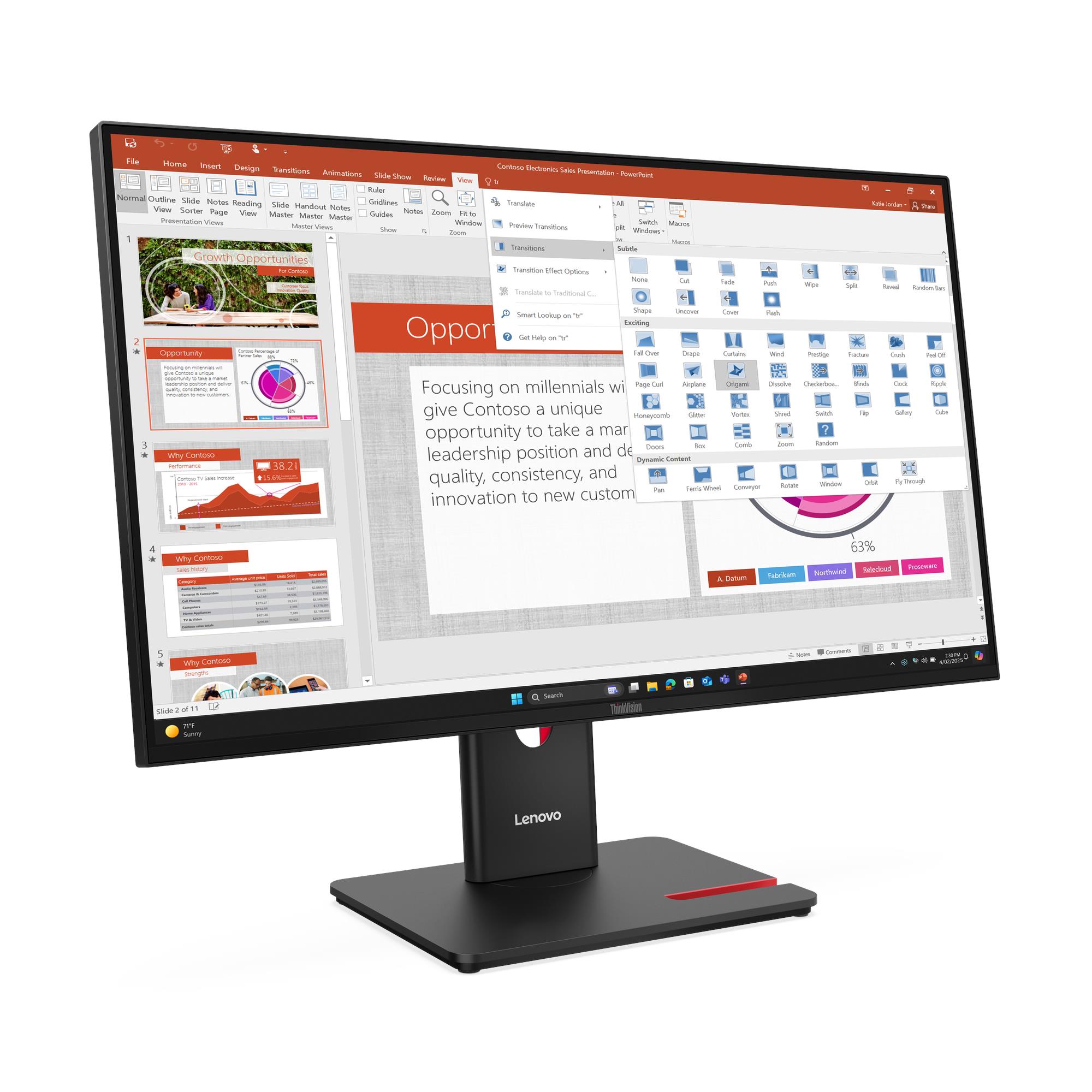 Monitor LED Lenovo ThinkVision T27-40, 27