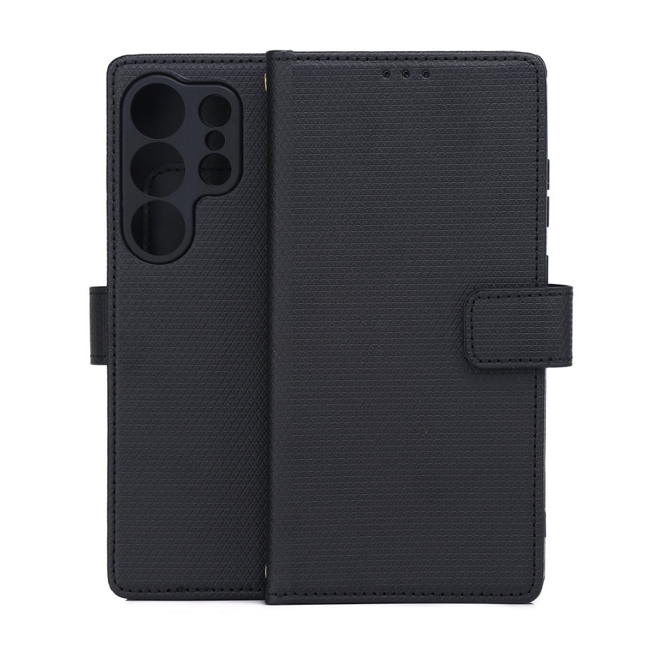 Husa telefon, Graffistore, Pentru Samsung Galaxy S26 Ultra, Carcasă magnetică tip carte Smart Triangle, Negru